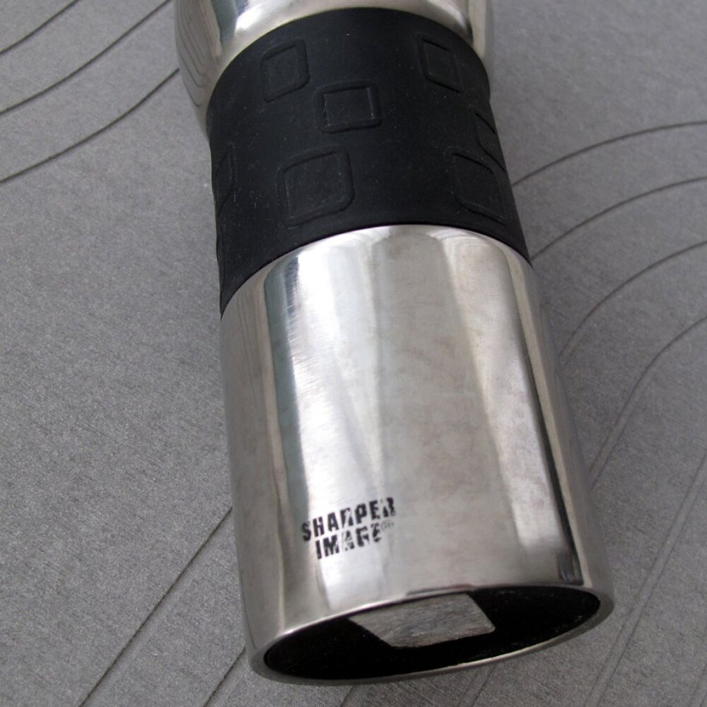 SHARPER IMAGE Thermos STAINLESS Steeel M-UG, black with silicone